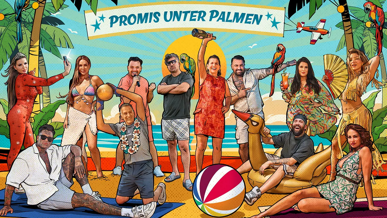 "Promis unter Palmen" 2025: Kandidaten, Start und Sendezeiten Promis unter Palmen 2025: Kandidaten, Start und Sendezeiten - Foto: Joyn/Rudi Skukalek/Tan Nian Xing