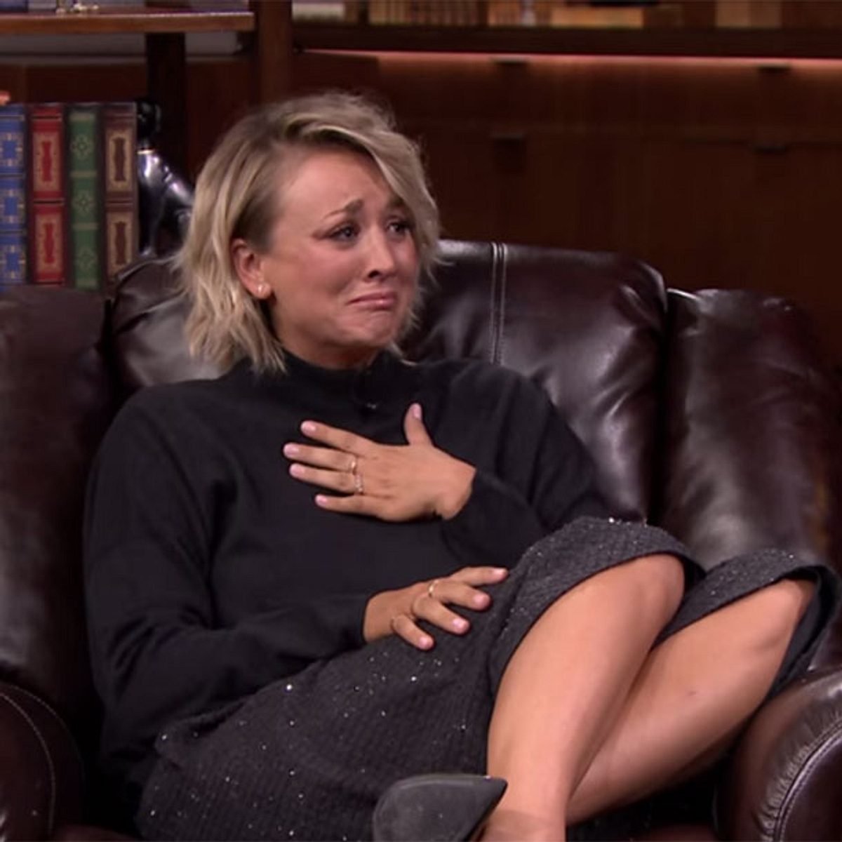 Kaley Cuoco - Tränen bei Jimmy Fallon