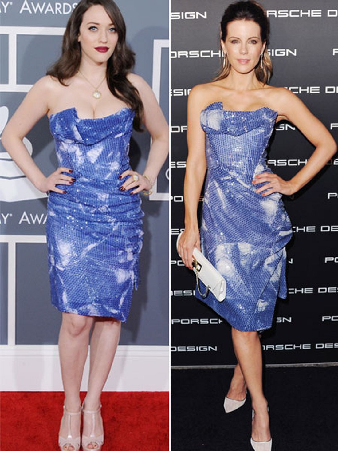 Zwei Stars, ein Kleid: Kat Dennings vs. Kate Becksinsale