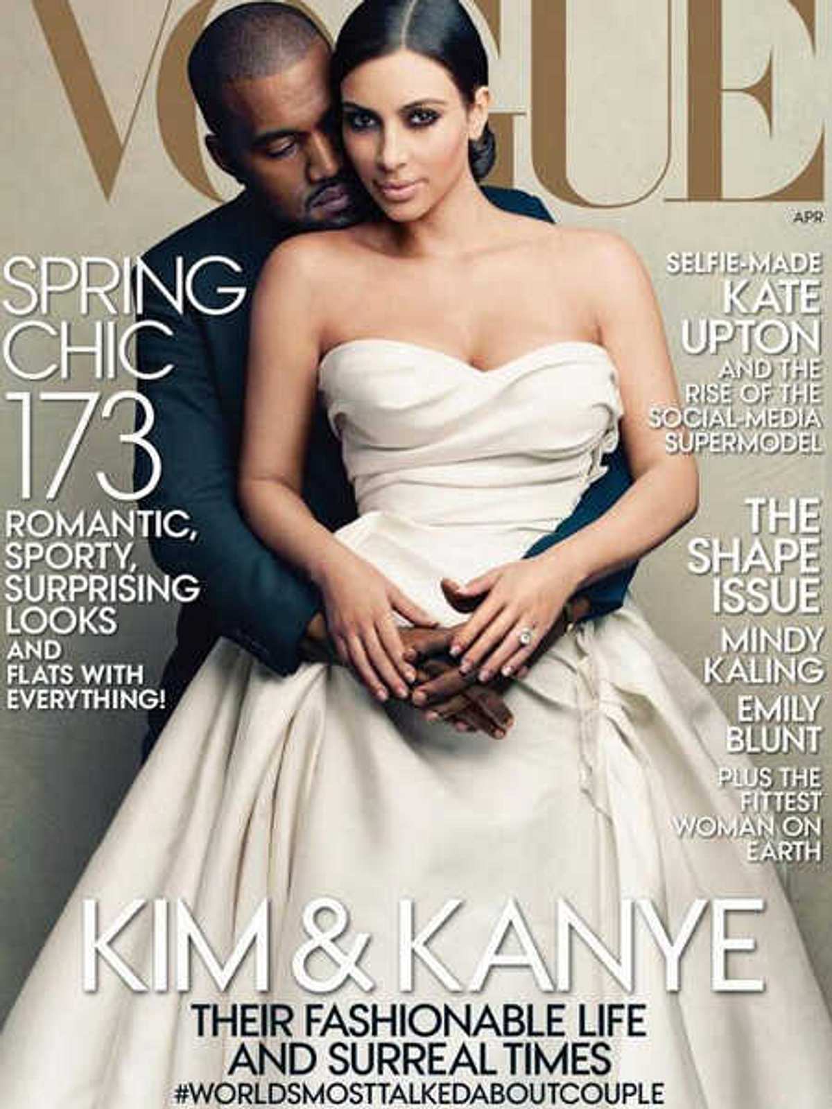 Kim Kardashian und Kanye West auf dem Cover der Vogue