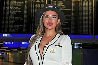 Kim Virginia Hartung am Flughafen.