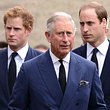 Prinz Harry, König Charles und Prinz William - Foto: Karwai Tang/WireImage/GettyImages