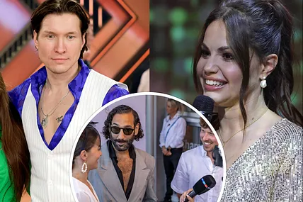 Collage: Evgeny Vinokurov schaut gedankenverloren, Christina Hänni lächelt, mit Mikro in der Hand. Unten im Kreis unterhalten sich Renata, Massimo und Valentin.