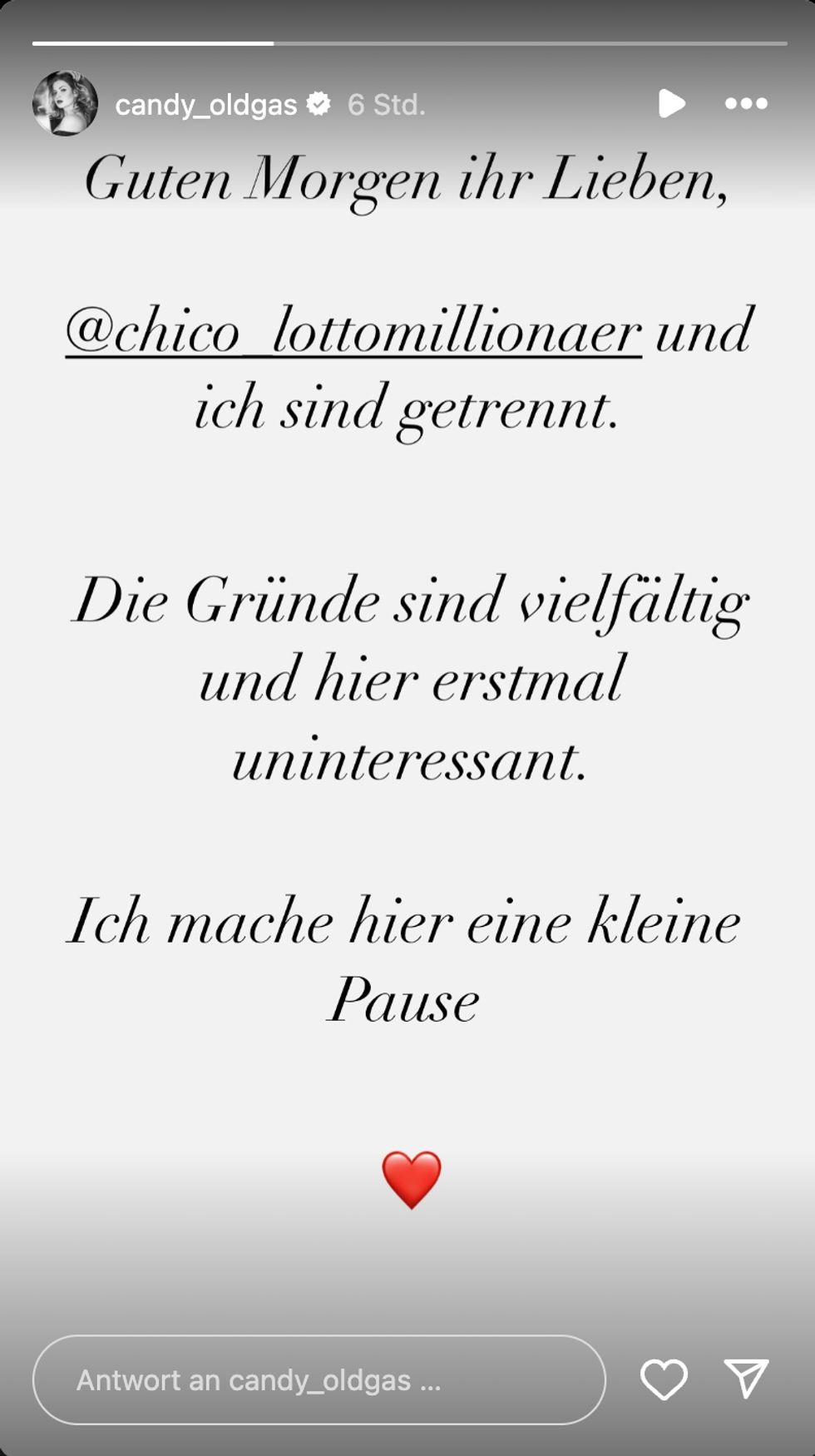 Lotto-Chico & Freundin Candice: Liebes-Aus bestätigt! Wir haben uns getrennt