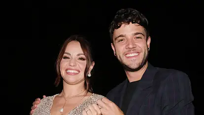 Christina und Luca Hänni lächeln in die Kamera