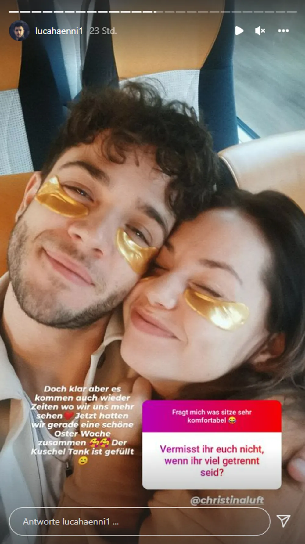 Luca Hänni & Christina Luft Fernbeziehung Statement Luca Hänni & Christina Luft Fernbeziehung Statement