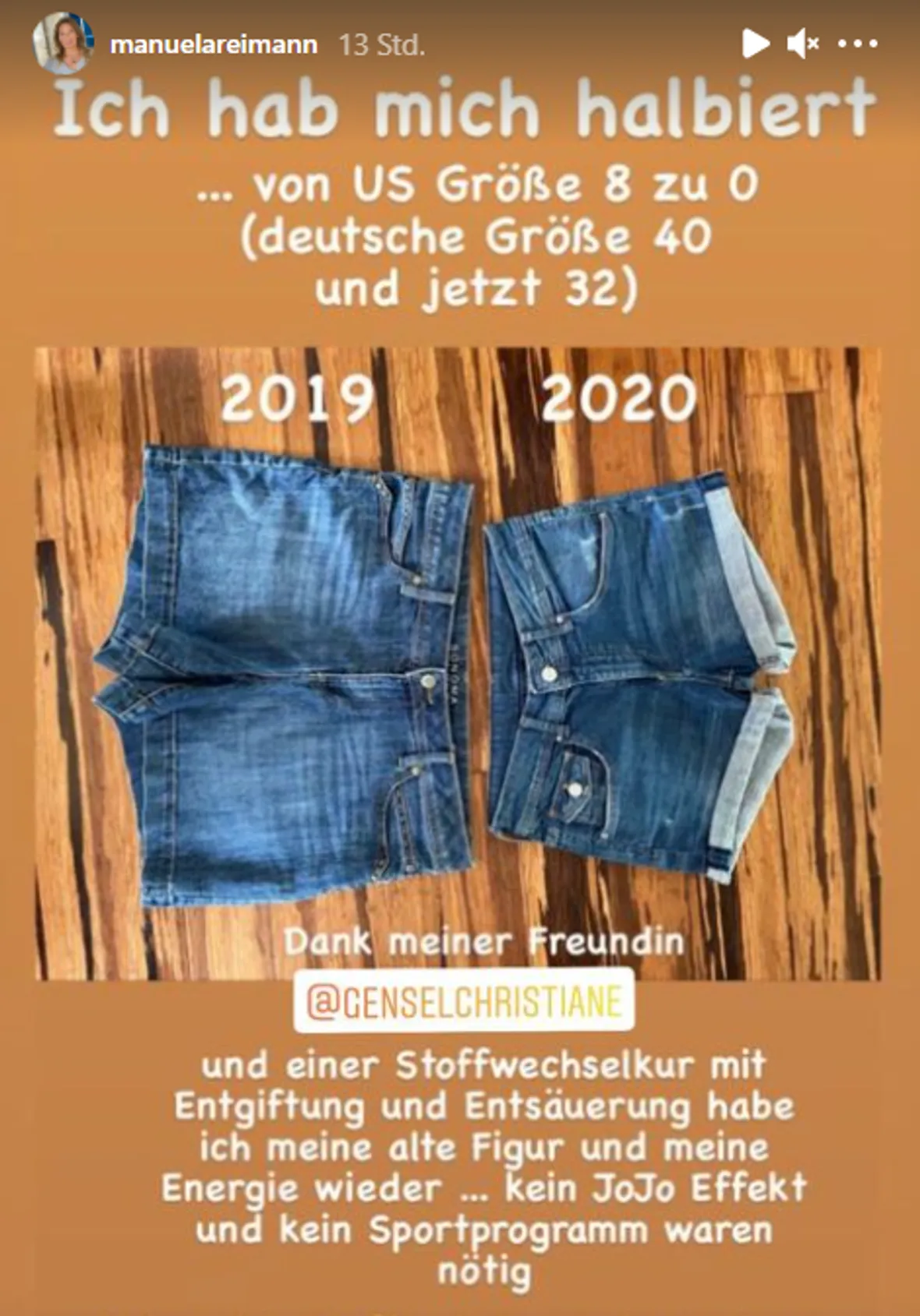 Manuela Reimann zeigt, wie viel sie abgenommen hat Manuela Reimann zeigt, wie viel sie abgenommen hat