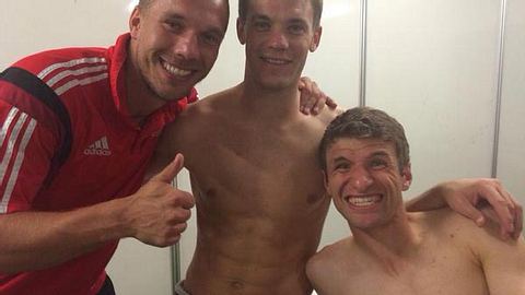 Poldi holt sich den &quot;Quoten-Neuer&quot; vor die Linse - Foto: Facebook / Lukas Podolski