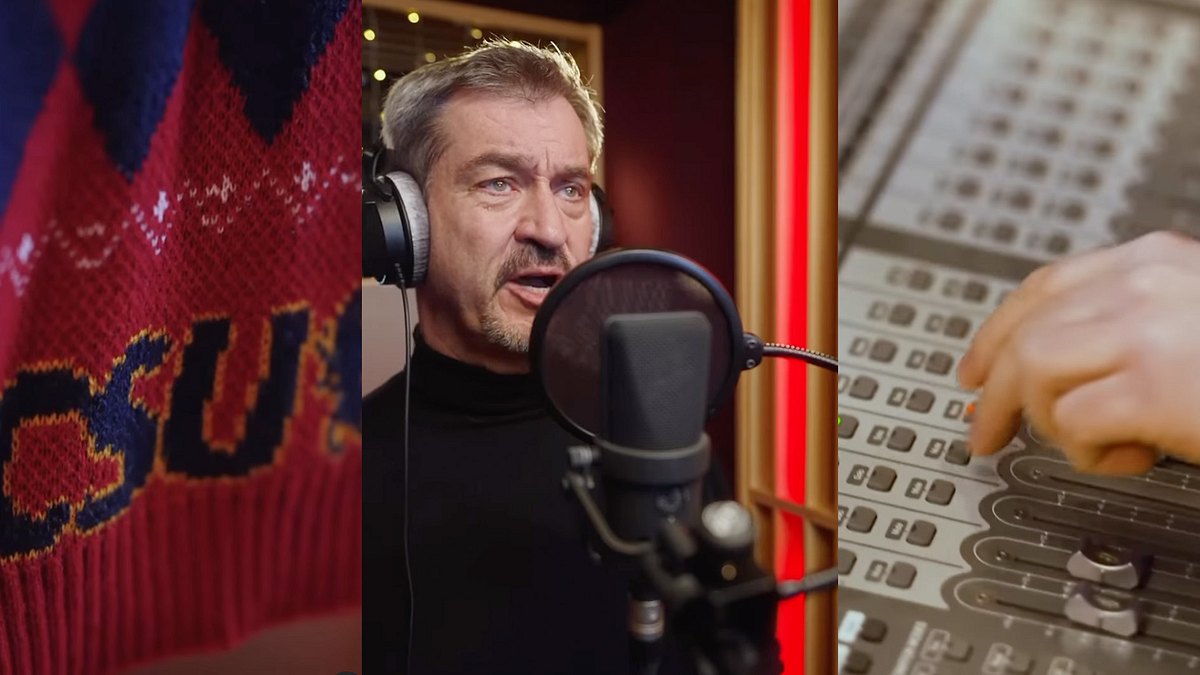 Markus Söder im Musikstudio