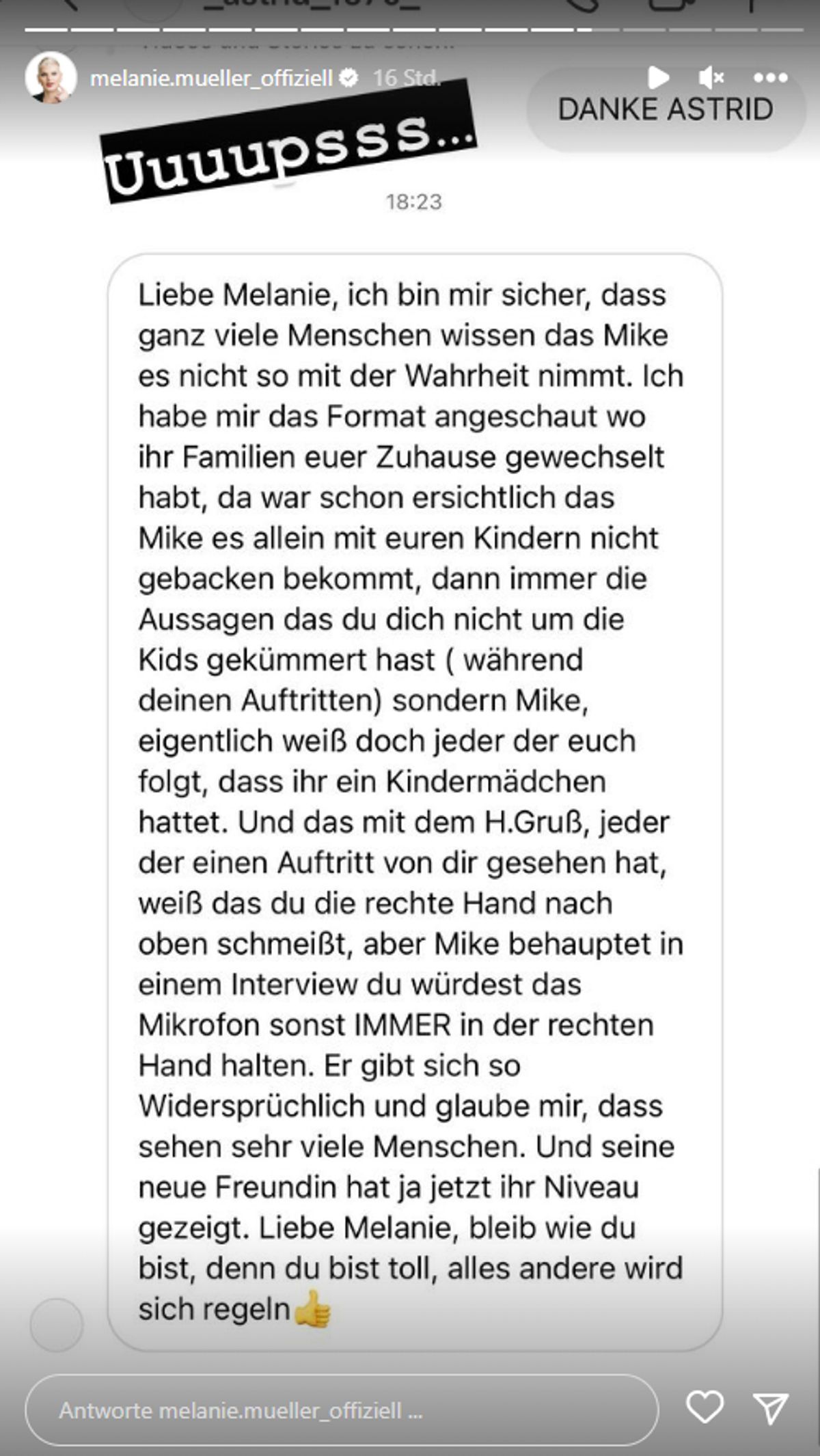 Melanie Müller Vorwürfe Mike Blümer