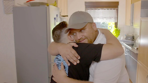 Menowin Fröhlich und Sohn Joel