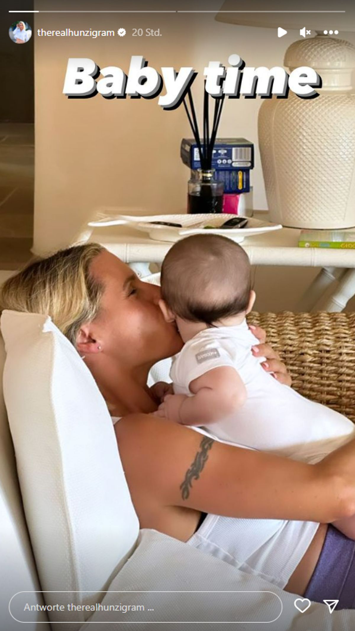 Michelle Hunziker Baby Time Cesare