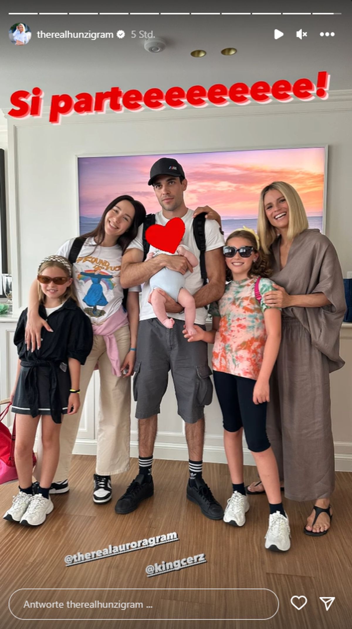 Michelle Hunziker Familienfoto