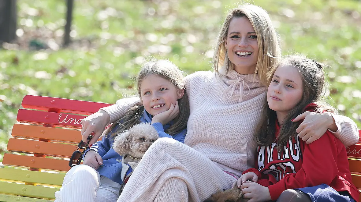 Michelle Hunziker & ihre Töchter Sole und Celeste