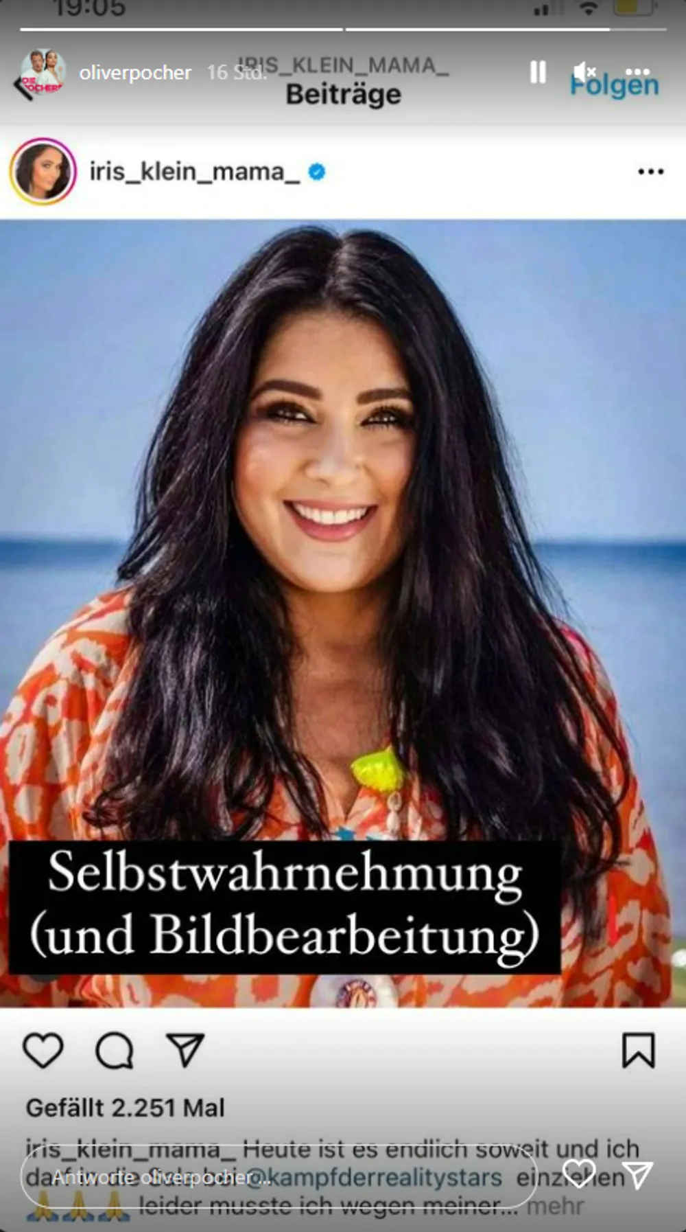 Oliver Pocher zu Iris Klein Oliver Pocher zu Iris Klein