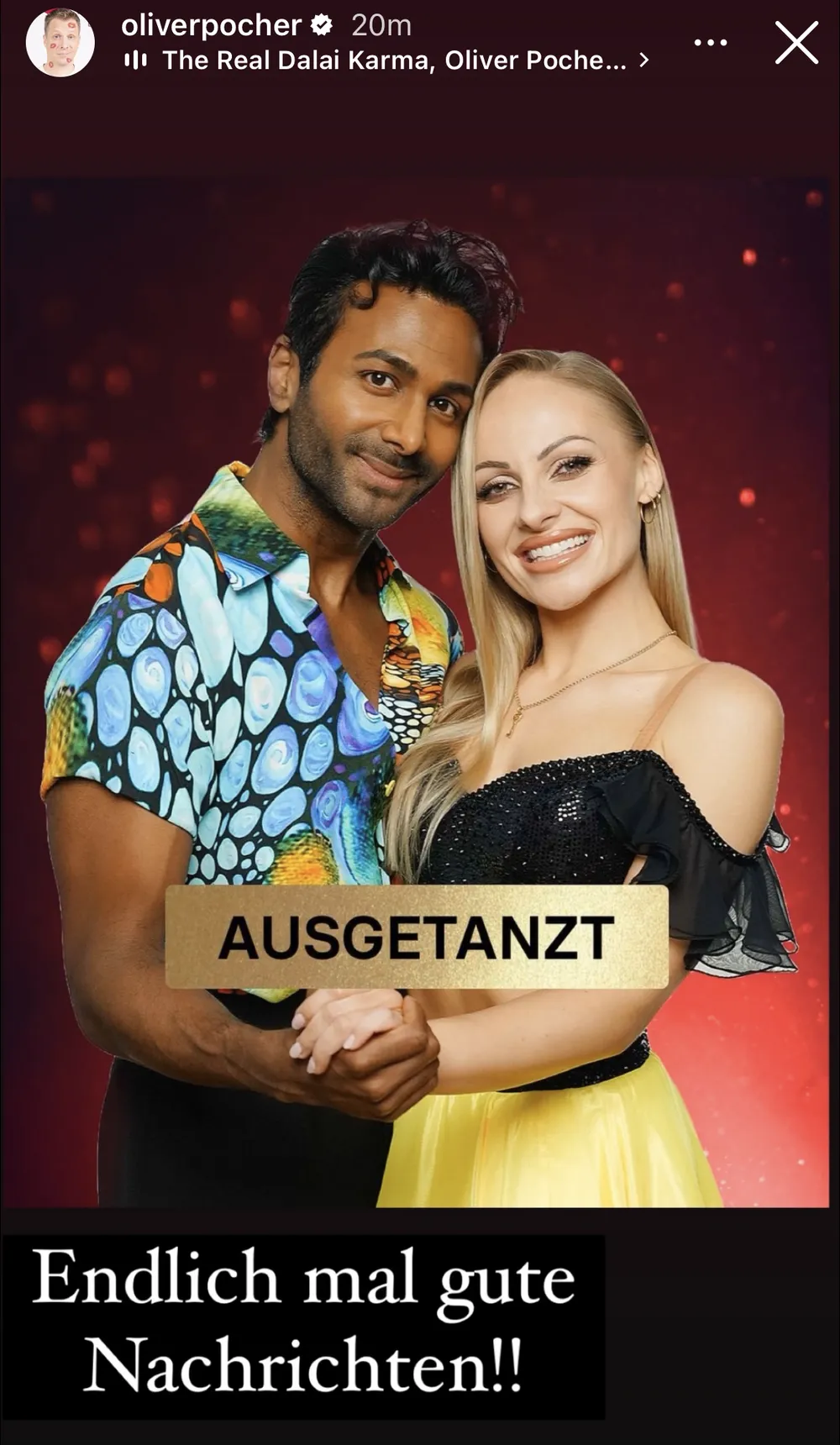 Oliver Pochers Post nach dem "Let's Dance"-Aus von Biyon Kattilathu Oliver Pochers Post nach dem "Let's Dance"-Aus von Biyon Kattilathu