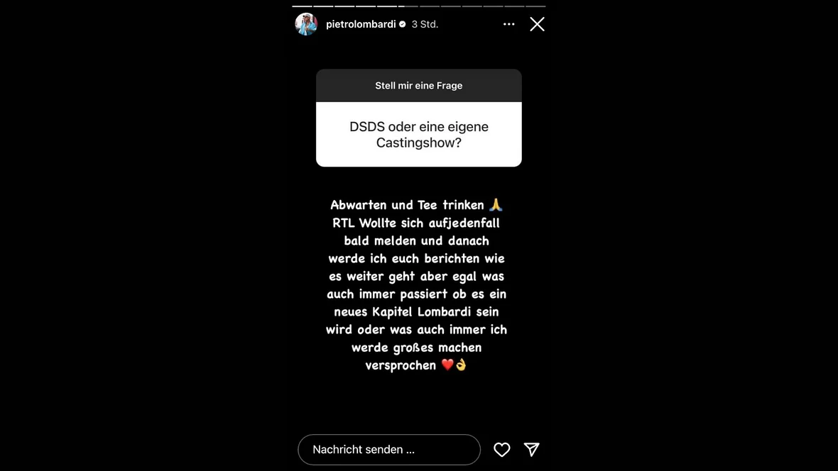 Screenshot der Instagram-Story Screenshot der Instagram-Story