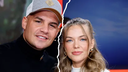 Riss-Collage aus Pietro Lombardi & Laura Maria Rypa, die in die Kamera lächeln