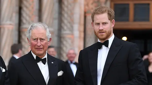 König Charles und Prinz Harry