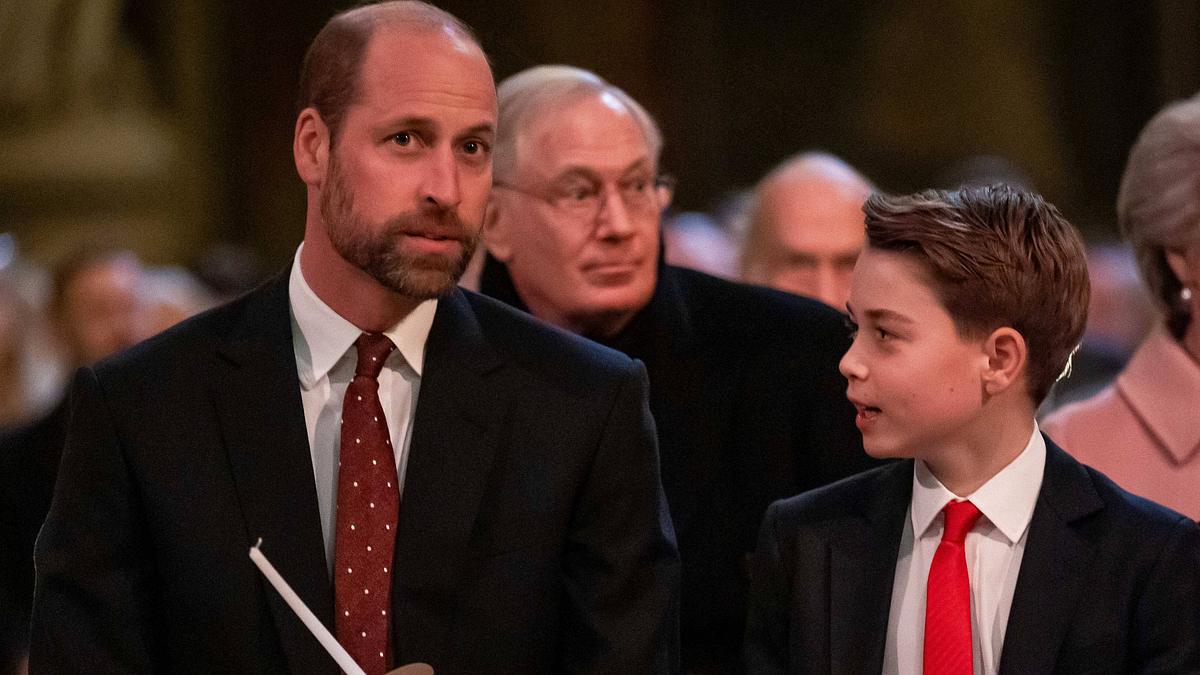 Prinz William mit seinem Sohn George