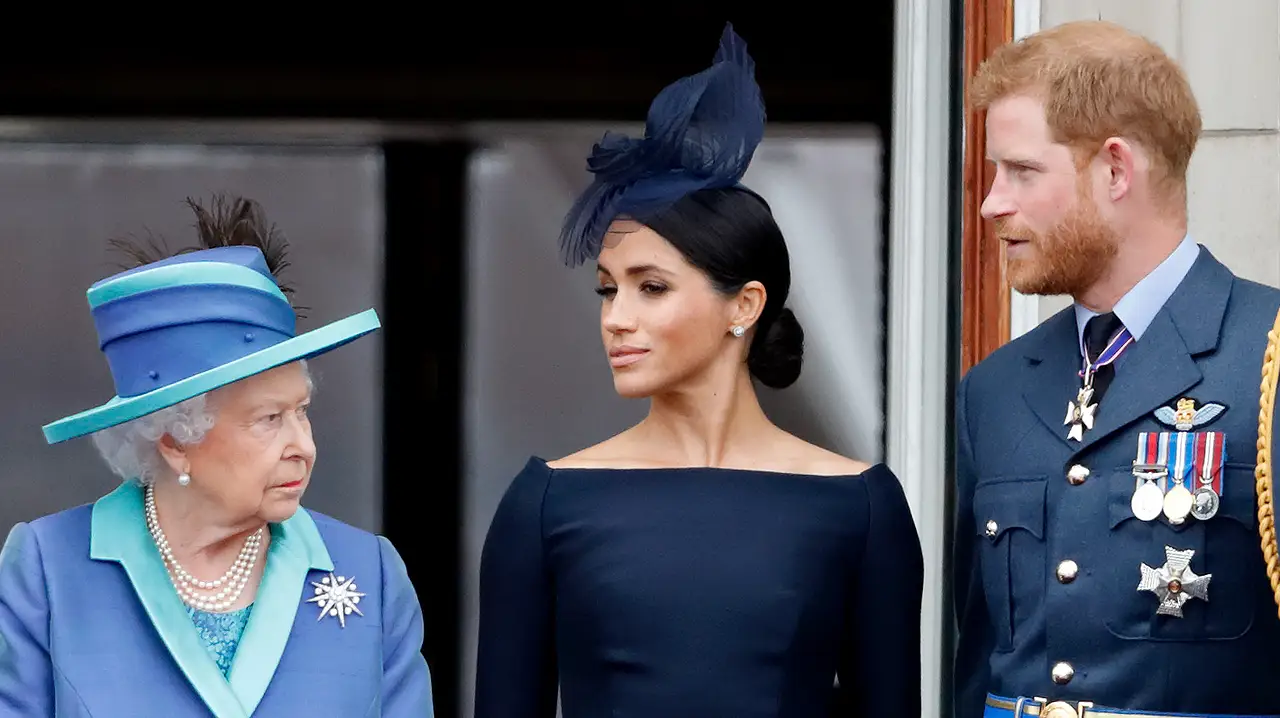 Queen Elizabeth, Herzogin Meghan, Prinz Harry Queen Elizabeth, Herzogin Meghan, Prinz Harry