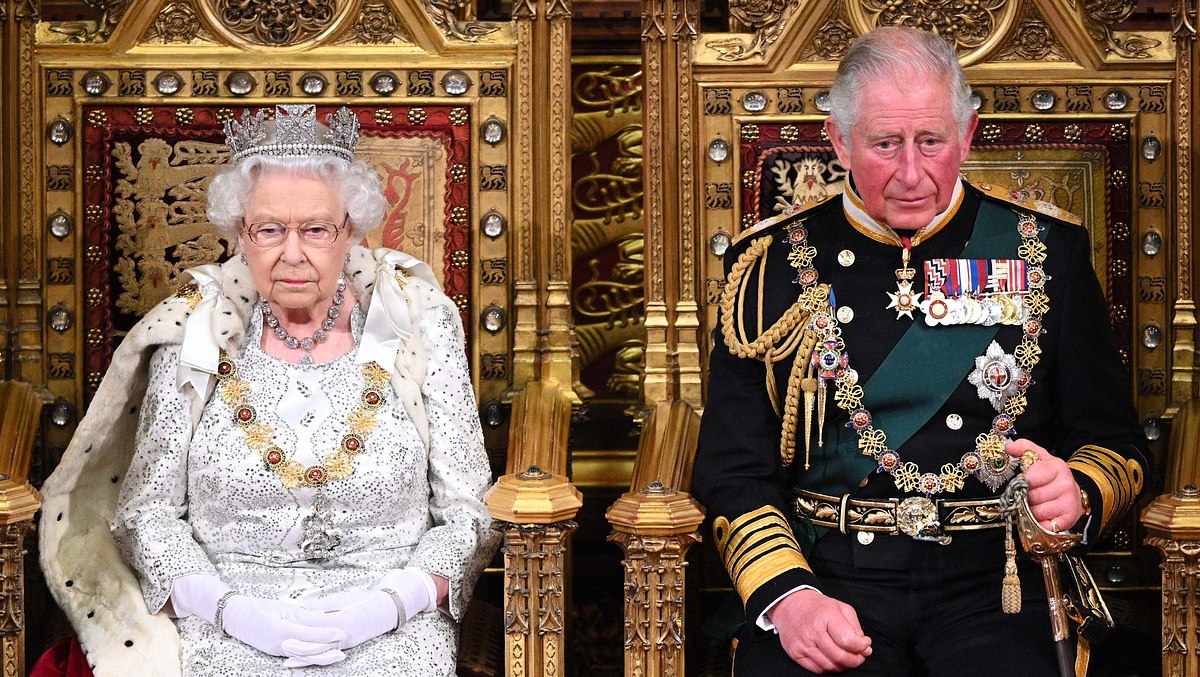 Queen Elizabeth und Prinz Charles