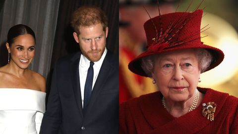 Herzogin Meghan, Prinz Harry und Queen Elisabeth - Foto: Getty Images / Dan Kitwood