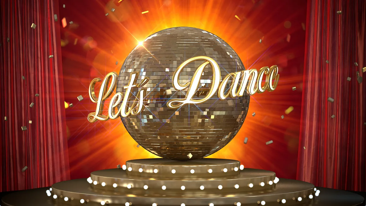 Das "Let's Dance"-Logo vor einer Discokugel