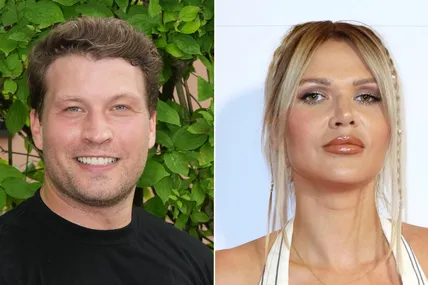 Fotocollage von einem lächelnden Raúl Richter und einer ernst aussehenden Sara Kulka. 