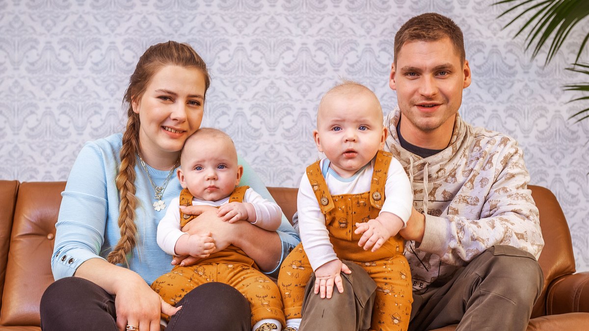 Sarafina und Peter Wollny mit den Zwilingen