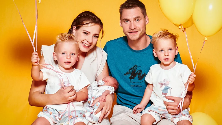 Sarafina, Peter, Emory und Casey Wollny