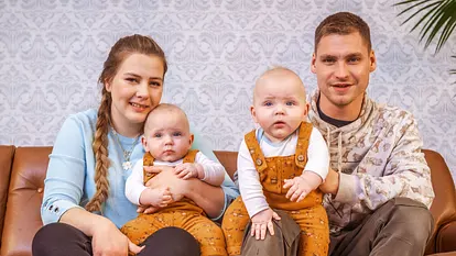 Sarafina und Peter Wollny mit den Zwillingen