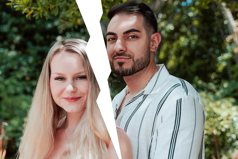 Sarah-Jane Wollny und Ex Tinush stehen eng beieinander. Damals waren sie noch ein Paar.