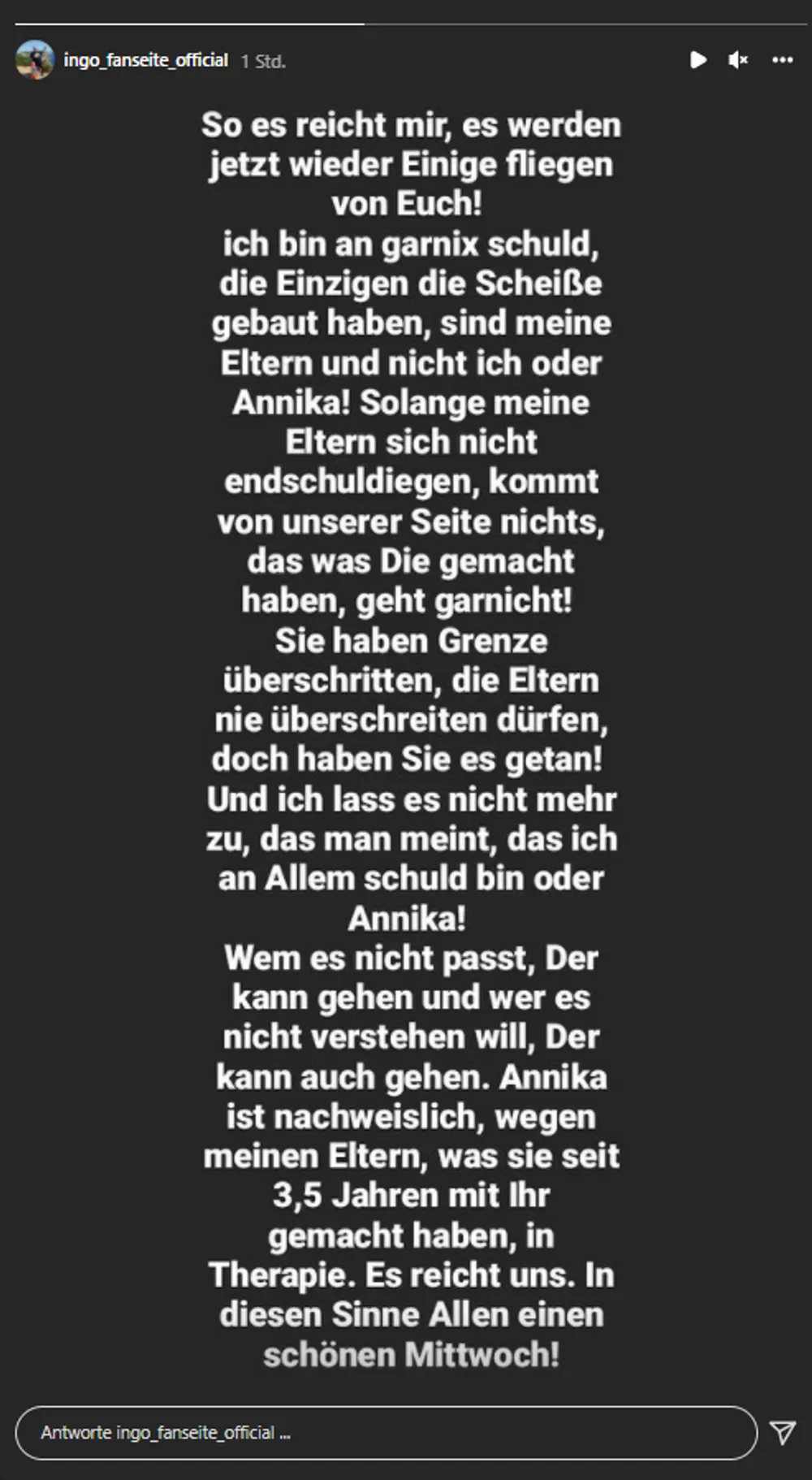 Schwiegertochter gesucht Ingo Statement Schwiegertochter gesucht Ingo Statement