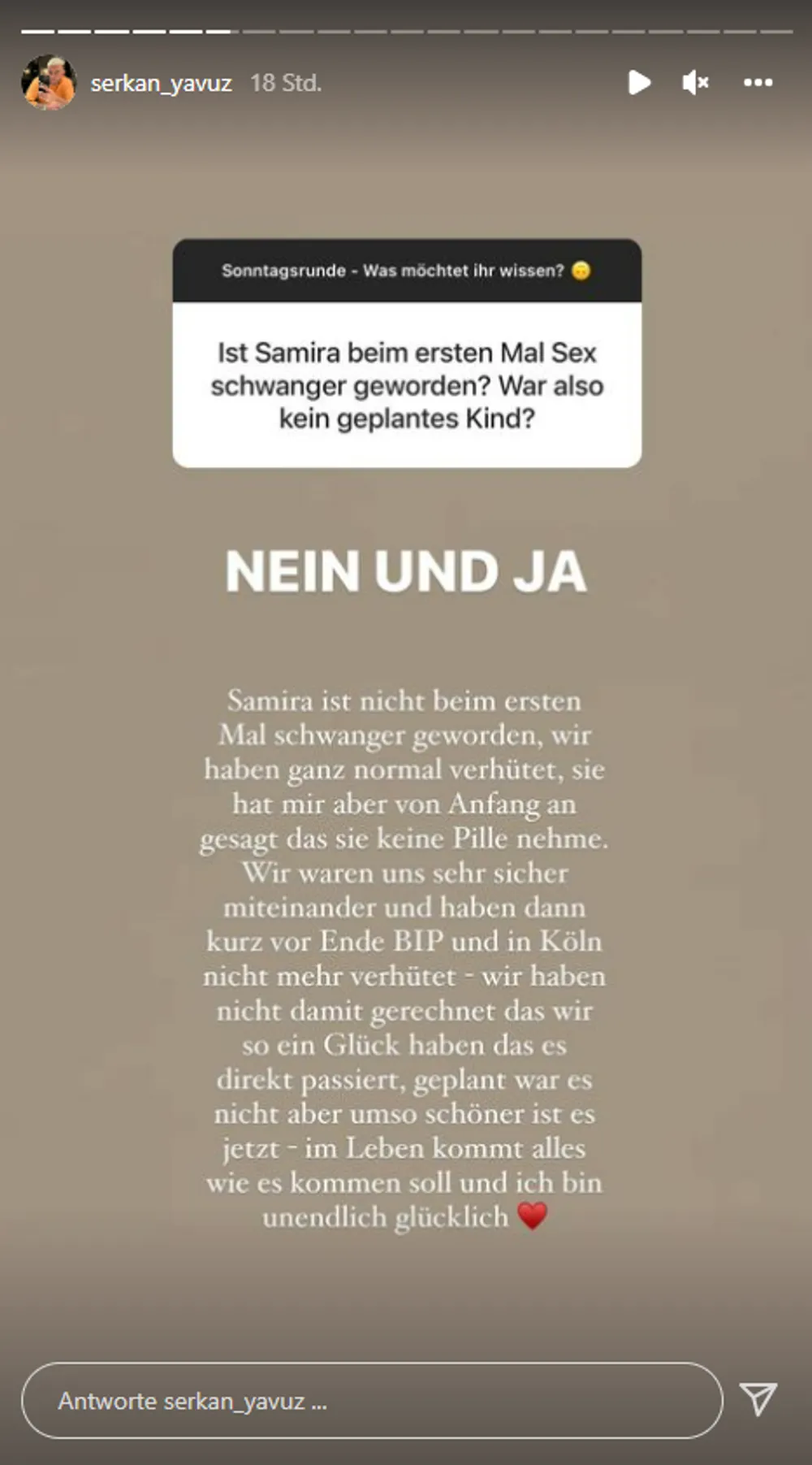 Serkan Yavuz & Samira Klampfl Baby beim ersten Mal Serkan Yavuz & Samira Klampfl Baby beim ersten Mal