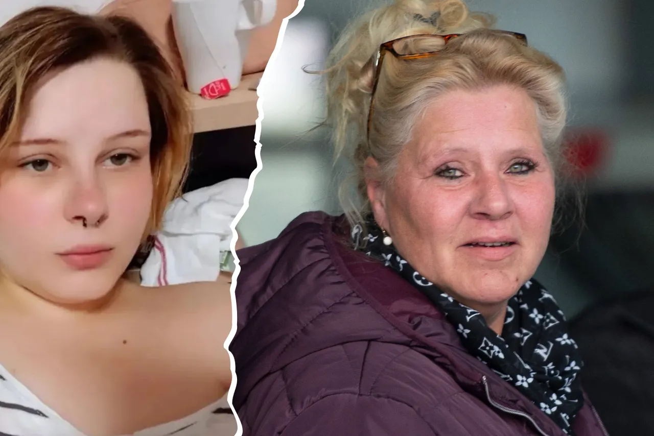 Collage: Links Calantha Wollny mit Nasenpiercing und mittellangen roten Haaren, rechts Mutter Silvia Wollny. 