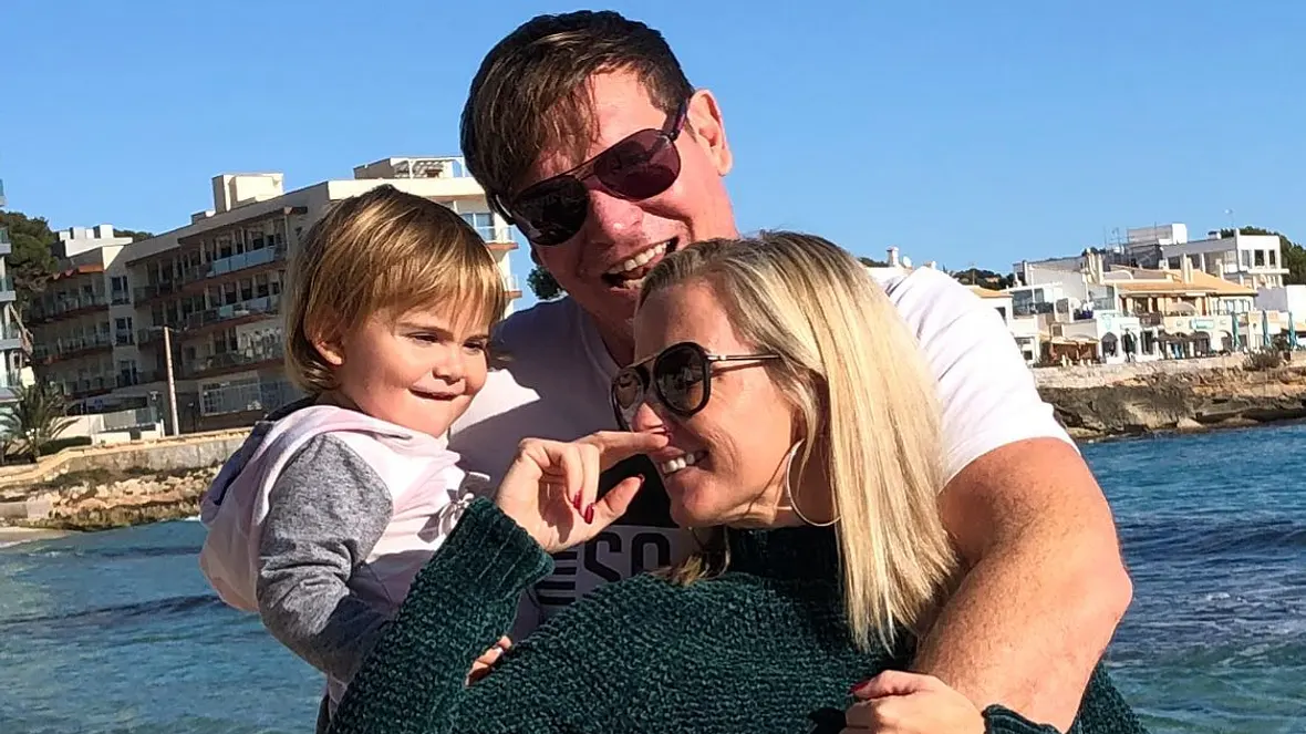 Steff Jerkel, Peggy Jerofke und Tochter Josephine 2020