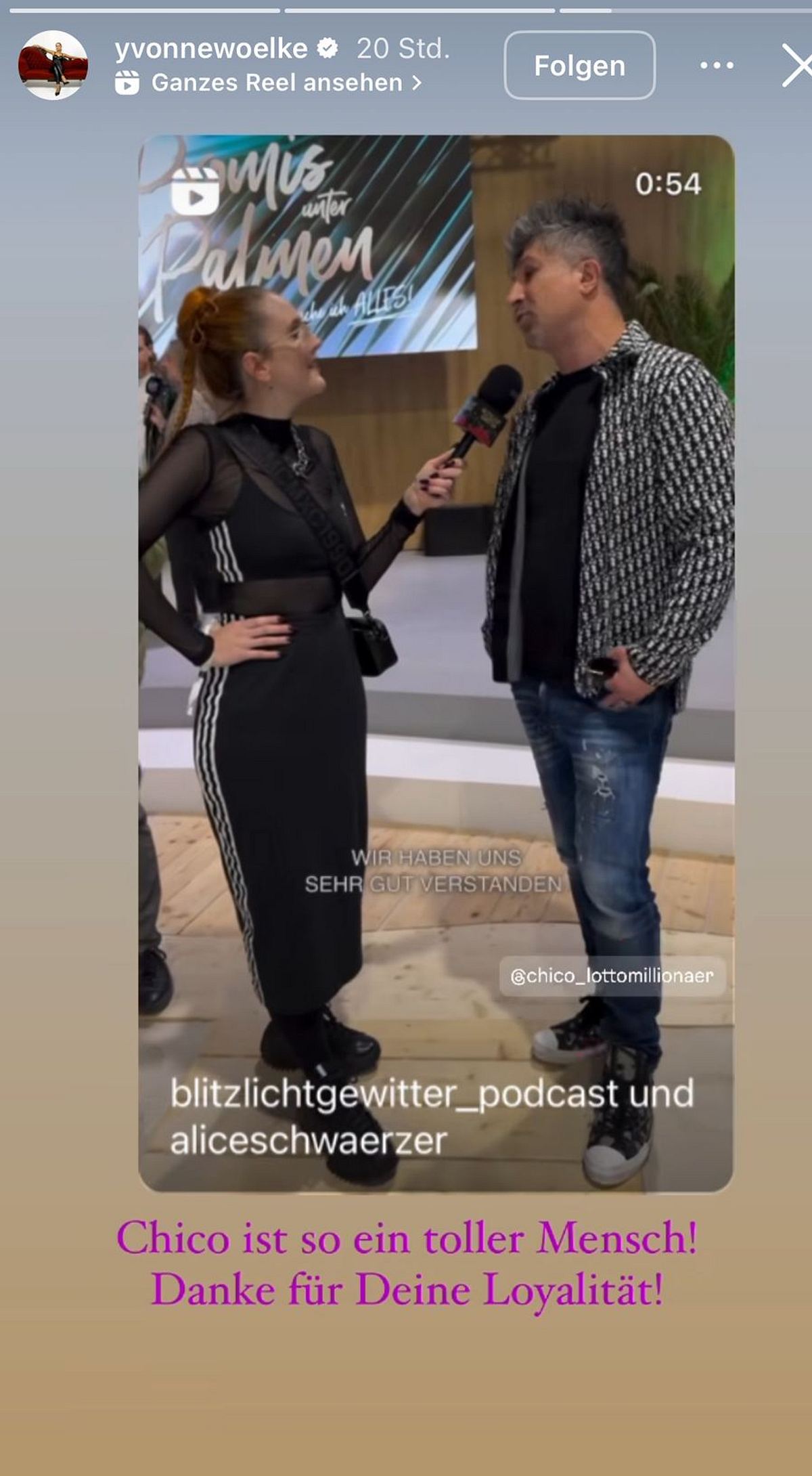 Story Yvonne Woelke vom Interview Blitzlichtgewitter mit Chico