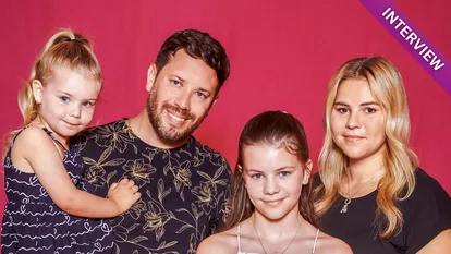 Sylvana Wollny mit ihrer Familie