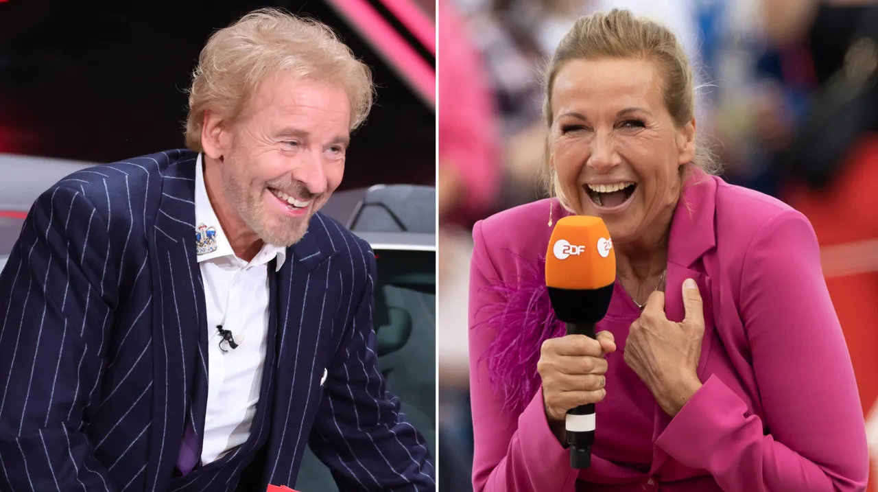 Thomas Gottschalk und Andrea Kiewel Thomas Gottschalk und Andrea Kiewel - Foto: Andreas Rentz/Getty Images & Marco Steinbrenner/DeFodi Images via Getty Images (Fotocollage)