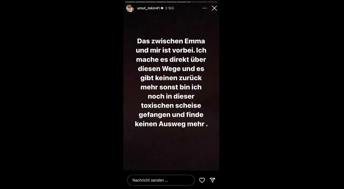 Umut Tekin Statement zur Trennung Umut Tekin Statement zur Trennung