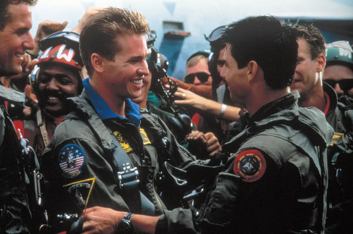 Val Kilmer (links) in "Top Gun". Val Kilmer (links) in "Top Gun".
