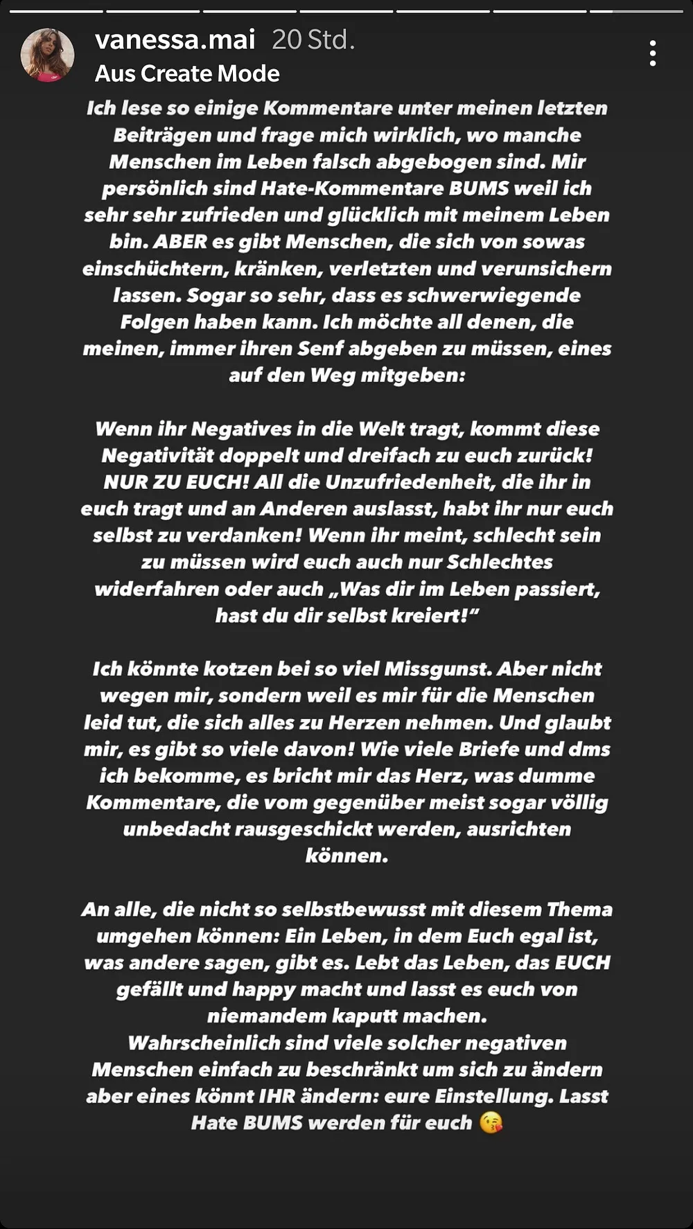 Vanessa Mai Statement Vanessa Mai Statement