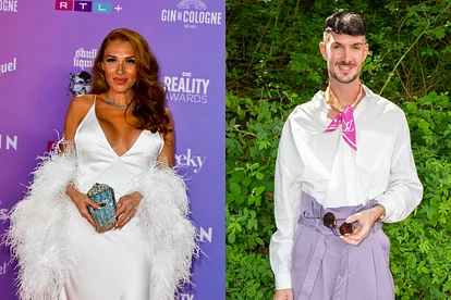 Collage: Links Georgina Fleur und links Kevin Schäfer, beide posieren für die Kamera