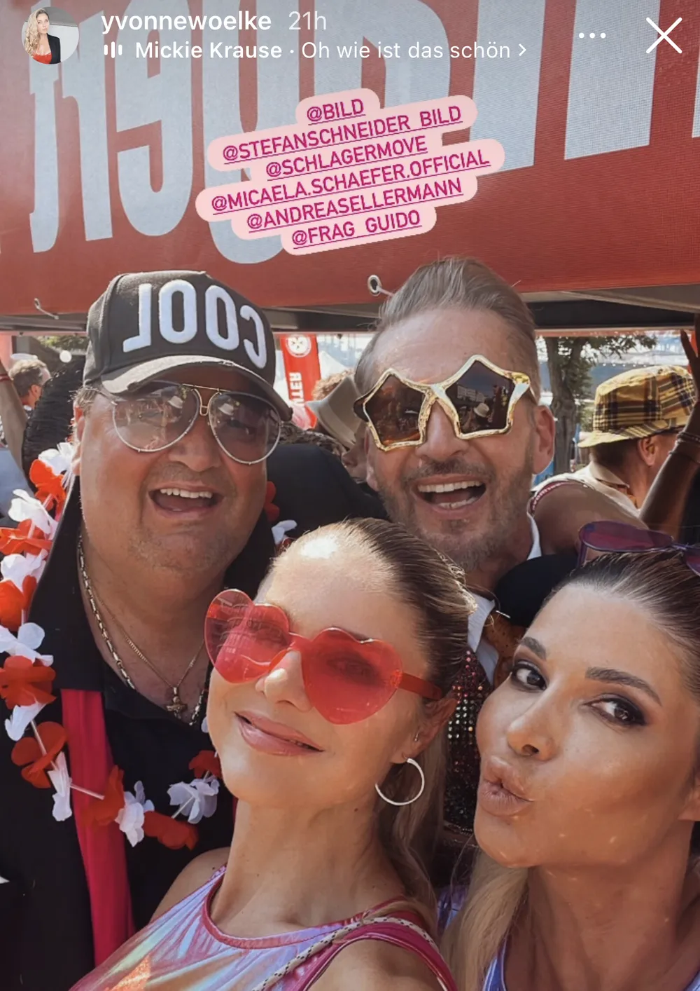 Yvonne Woelke, Andreas Ellermann, Micaela Schäfer und Gast Yvonne Woelke, Andreas Ellermann, Micaela Schäfer und Gast