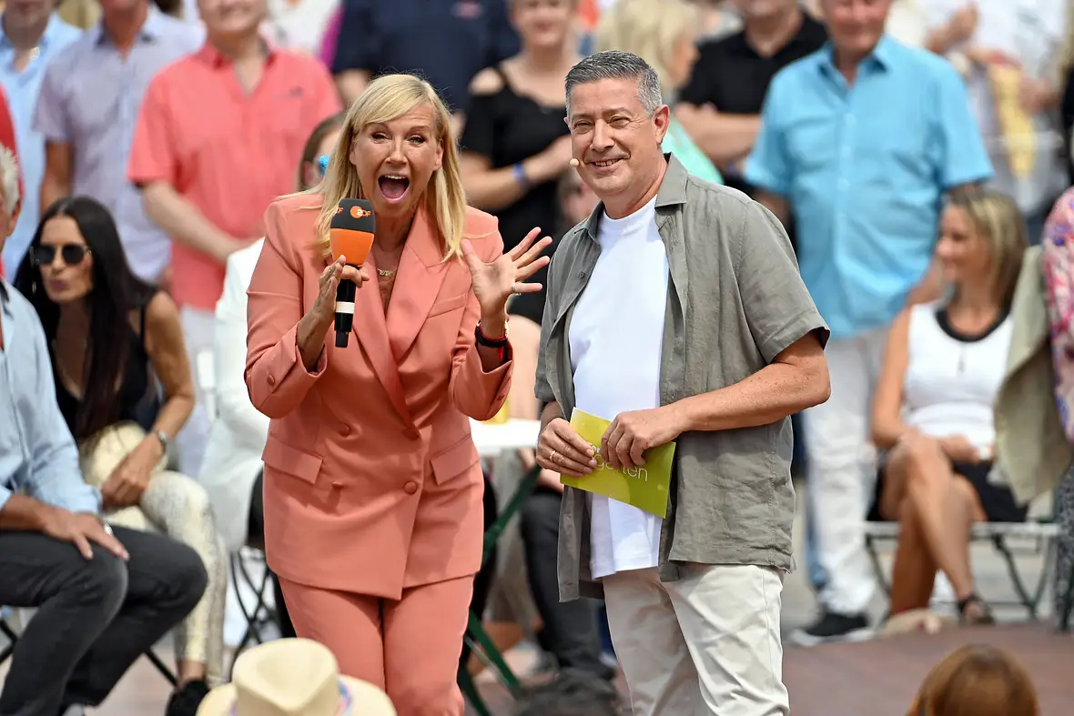 ZDF-Fernsehgarten: Andrea Kiewel und Joachim Llambi ZDF-Fernsehgarten: Andrea Kiewel und Joachim Llambi